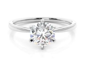 Sterling silver ring with Moissanite 1.90 gms Price $4.70